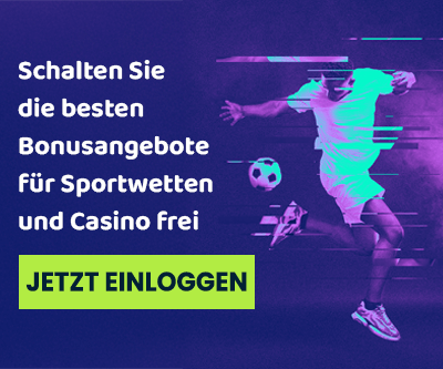 wettigo-casino-4 Dynamische Fussballillustration neben dem Text über Bonusangebote und dem Hinweis Jetzt einloggen